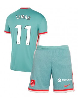 Atletico Madrid Thomas Lemar #11 Replika Borta Kläder Barn 2024-25 Kortärmad (+ byxor)